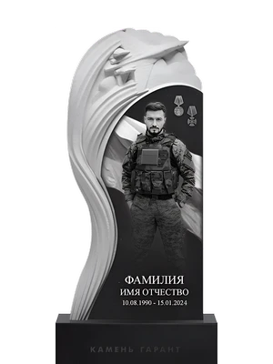 Памятник с изображением истребителя, символизирующий доблесть военных летчиков.